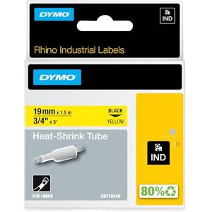 Dymo Rhino Průmyslové etikety se smršťovací hadicí 19 mm x 1,5 m černé na žluté pro popisovací přístroj Rhino Dymo Rhino Průmyslové etikety se smršťovací hadicí 19 mm x 1,5 m černé na žluté pro popisovací přístroj Rhino