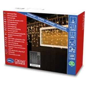 Konstsmide LED světelný závěs Eisregen, s bílým koulem, 200 teple bílých diod, venkovní trafa 24 V, transparentní kabel 3672-103 Konstsmide LED světelný závěs Eisregen, s bílým koulem, 200 teple bílých diod, venkovní trafa 24 V, transparentní kabel 3672-103