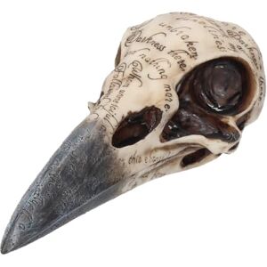 Nemesis Now Edgar's Rabe Skull figurka 25 cm slonová kost Nemesis Now Edgar's Rabe Skull figurka 25 cm slonová kost