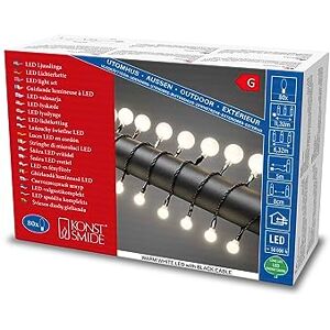 Konstsmide LED Globelichterkette, kleine & große runde Dioden, 80 warm weiße Dioden, 24V Außentrafo, schwarzes Kabel 3680-107 Konstsmide LED Globelichterkette, kleine & große runde Dioden, 80 warm weiße Dioden, 24V Außentrafo, schwarzes Kabel 3680-107