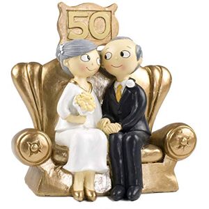 Mopec Pop&Fun figurka na dort zlatá svatba, 16 x 16,5 cm, akryl, zlato, jednotná velikost Mopec Pop&Fun figurka na dort zlatá svatba, 16 x 16,5 cm, akryl, zlato, jednotná velikost