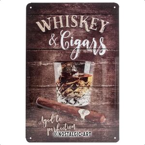 ART Retro plechový štít, otevřený bar – whisky – nápad na dárek pro fanoušky lihovin, z kovu, vintage design pro dekoraci, 20 x 30 cm ART Retro plechový štít, otevřený bar – whisky – nápad na dárek pro fanoušky lihovin, z kovu, vintage design pro dekoraci, 20 x 30 cm