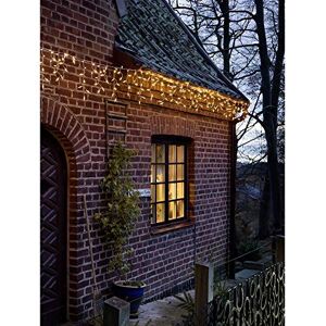 Konstsmide LED světelný závěs Eisregen, 400 jantarových diod, 31V venkovní trafa, bílý kabel 2772-802 Konstsmide LED světelný závěs Eisregen, 400 jantarových diod, 31V venkovní trafa, bílý kabel 2772-802