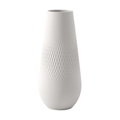 Villeroy & Boch Manufacture Collier váza 26 cm bílá, květinová váza moderní, dekorační váza, velká váza s květinami, dekorace na jídelní stůl, Home Decor, prémiový porcelán Villeroy & Boch Manufacture Collier váza 26 cm bílá, květinová váza moderní, dekorační váza, velká váza s květinami, dekorace na jídelní stůl, Home Decor, prémiový porcelán