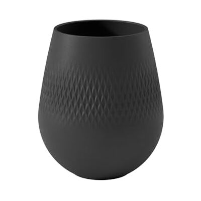 Villeroy & Boch Villeroy a Boch Collier Noir váza Carré č. 2, 12,5 x 12,5 x 14 cm, prémiový porcelán, černý, malý Villeroy & Boch Villeroy a Boch Collier Noir váza Carré č. 2, 12,5 x 12,5 x 14 cm, prémiový porcelán, černý, malý