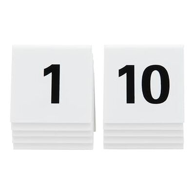 Securit 10dílná sada stolních čísel od 1 do 10 stohovatelné pro kavárny, bary, restaurace, hotely akryl 5,2 x 5,2 x 4,5 cm bílá Securit 10dílná sada stolních čísel od 1 do 10 stohovatelné pro kavárny, bary, restaurace, hotely akryl 5,2 x 5,2 x 4,5 cm bílá