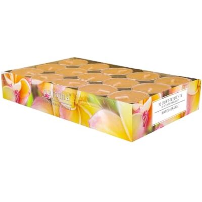 Pajoma ® Čajové svíčky 30 kusů, mango oranžové Vonné čajové svíčky v hliníkovém pouzdru, doba hoření cca 4 hodiny výška 1,5 cm ø 3,5 cm prémiová kvalita dekorace, gastronomie, outdoor, sklenice Pajoma ® Čajové svíčky 30 kusů, mango oranžové Vonné čajové svíčky v hliníkovém pouzdru, doba hoření cca 4 hodiny výška 1,5 cm ø 3,5 cm prémiová kvalita dekorace, gastronomie, outdoor, sklenice