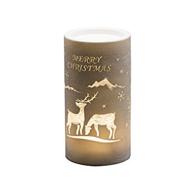 Konstsmide LED lucerna sob, Santa Claus a sáně, naplněná vodou, tvar válce, 5 h časovač, teplá bílá dioda, provoz na baterie, vnitřní 4354-200 Konstsmide LED lucerna sob, Santa Claus a sáně, naplněná vodou, tvar válce, 5 h časovač, teplá bílá dioda, provoz na baterie, vnitřní 4354-200