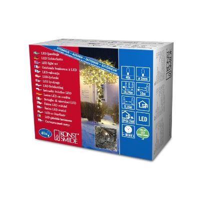Konstsmide Micro LED světelný řetěz, 40 teple bílých diod, 24V venkovní trafa, černý kabel 3610-110 Konstsmide Micro LED světelný řetěz, 40 teple bílých diod, 24V venkovní trafa, černý kabel 3610-110