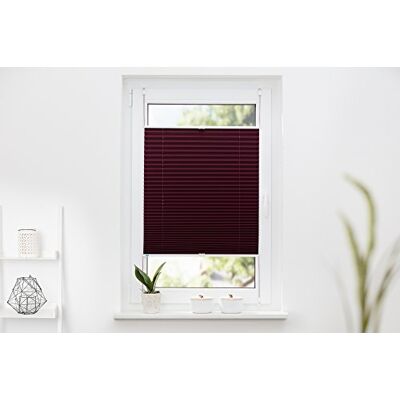 Khome K-home Klemmfix plisé Palma Bordeaux 70 x 210 cm +++zatemnění +++ Khome K-home Klemmfix plisé Palma Bordeaux 70 x 210 cm +++zatemnění +++