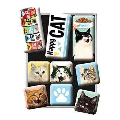 ART Retro magnety na lednici, 9 kusů, Happy Cats ART Retro magnety na lednici, 9 kusů, Happy Cats