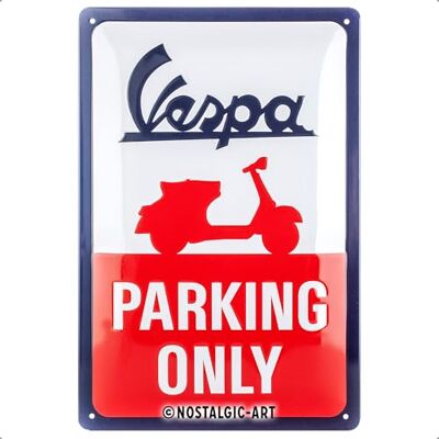 ART Retro plechový štítek, 20 x 30 cm, Vespa – Parking Only ART Retro plechový štítek, 20 x 30 cm, Vespa – Parking Only