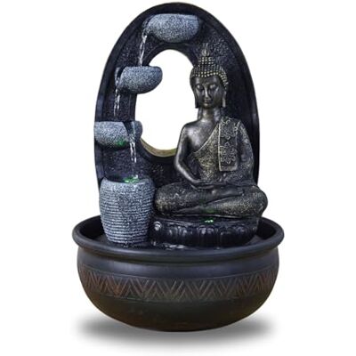 Zen Light Zen'Light pokojová fontána Buddha Harmonie Vodní fontána s tichým čerpadlem LED fontána ve 2 barvách odnímatelná socha nápad na dárek pro zeny a fengshui výška: 40 cm Zen Light Zen'Light pokojová fontána Buddha Harmonie Vodní fontána s tichým čerpadlem LED fontána ve 2 barvách odnímatelná socha nápad na dárek pro zeny a fengshui výška: 40 cm