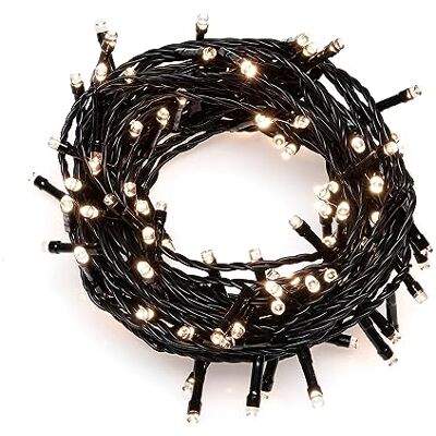 Konstsmide Micro LED světelný řetěz, 500 teple bílých diod, 24 V venkovní trafo, černý kabel 3645-110 Konstsmide Micro LED světelný řetěz, 500 teple bílých diod, 24 V venkovní trafo, černý kabel 3645-110