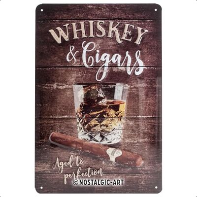 ART Retro plechový štít, otevřený bar – whisky – nápad na dárek pro fanoušky lihovin, z kovu, vintage design pro dekoraci, 20 x 30 cm ART Retro plechový štít, otevřený bar – whisky – nápad na dárek pro fanoušky lihovin, z kovu, vintage design pro dekoraci, 20 x 30 cm