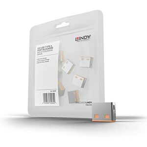 LINDY 40463 10 USB portové zámky oranžové LINDY 40463 10 USB portové zámky oranžové