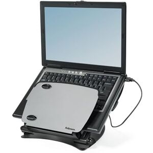 Fellowes Stojan na laptop pro notebooky do 17 palců (43,18 cm) – výškově nastavitelný, sklon nastavitelný do 65 stupňů – integrovaný držák předloh a USB porty Fellowes Stojan na laptop pro notebooky do 17 palců (43,18 cm) – výškově nastavitelný, sklon nastavitelný do 65 stupňů – integrovaný držák předloh a USB porty