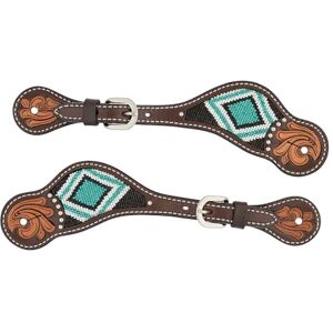 Weaver Equine Weaver Leather Dámský postroj na póry, Bling Rustic/Western Glam, Turquoise, Floral, s tyrkysovou a ušlechtilou ocelí, velikost dámy Weaver Equine Weaver Leather Dámský postroj na póry, Bling Rustic/Western Glam, Turquoise, Floral, s tyrkysovou a ušlechtilou ocelí, velikost dámy