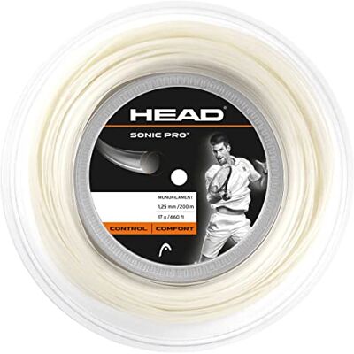 HEAD Tenisové struny Sonic Pro, bílé, 1,25 mm / 17 g HEAD Tenisové struny Sonic Pro, bílé, 1,25 mm / 17 g