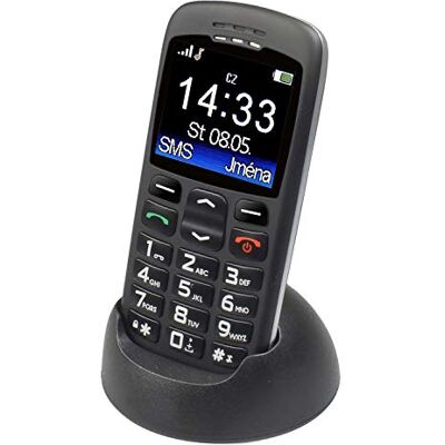 ALIGATOR A670 mobilní telefon pro seniory s tlačítkem SOS a lokátorem, 4,8 x 2,32 x 0,55 palců černý ALIGATOR A670 mobilní telefon pro seniory s tlačítkem SOS a lokátorem, 4,8 x 2,32 x 0,55 palců černý