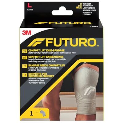 Futuro Comfort Lift Knie-Bandage, Größe L (43,2 49,5 cm) Atmungsaktive und Elastische Kniebandage für Stabilität, Kompression und Unterstützung bei Knieschmerzen Futuro Comfort Lift Knie-Bandage, Größe L (43,2 49,5 cm) Atmungsaktive und Elastische Kniebandage für Stabilität, Kompression und Unterstützung bei Knieschmerzen