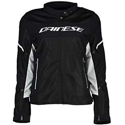 Dainese Air Frame D1 Lady Tex bunda, motocyklová bunda léto s odnímatelnou podšívkou proti větru, dámské, černá/bílá, 50 Dainese Air Frame D1 Lady Tex bunda, motocyklová bunda léto s odnímatelnou podšívkou proti větru, dámské, černá/bílá, 50