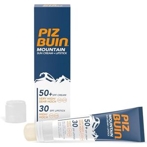 Piz Buin Mountain 2 v 1 Opalovací krém LSF 50+ 20 ml a péče o rty LSF 30 2,3 ml, hydratační ochrana proti slunci speciálně pro lyžování a turistiku, chrání před větrem a chladem Piz Buin Mountain 2 v 1 Opalovací krém LSF 50+ 20 ml a péče o rty LSF 30 2,3 ml, hydratační ochrana proti slunci speciálně pro lyžování a turistiku, chrání před větrem a chladem
