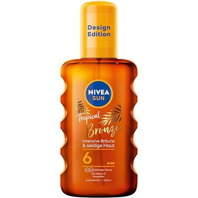 Beiersdorf Nivea SUN Tropical Bronze olejový sprej LSF 6 (200 ml), ochrana proti slunci pro dlouhotrvající opálení bez samoopalování, sluneční sprej s výtažkem karotenu a vitaminem E Beiersdorf Nivea SUN Tropical Bronze olejový sprej LSF 6 (200 ml), ochrana proti slunci pro dlouhotrvající opálení bez samoopalování, sluneční sprej s výtažkem karotenu a vitaminem E