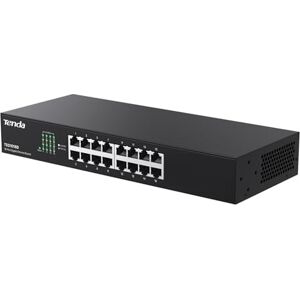 Tenda Síťový přepínač 16 portů gigabitový LAN Switch (19palcový rack montáž / montáž na stěnu, nespravovaný Ethernet Switch, Plug-and-Play, bez ventilátoru, kovové pouzdro, černá) (TEG1016D) Tenda Síťový přepínač 16 portů gigabitový LAN Switch (19palcový rack montáž / montáž na stěnu, nespravovaný Ethernet Switch, Plug-and-Play, bez ventilátoru, kovové pouzdro, černá) (TEG1016D)