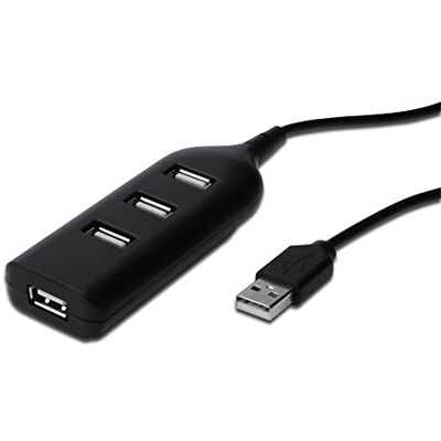 Digitus USB hub 4 porty High-Speed USB 2. 0 480 MBit/s napájení přes USB černý Digitus USB hub 4 porty High-Speed USB 2. 0 480 MBit/s napájení přes USB černý