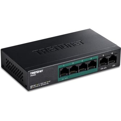 TRENDnet , TPE-S50, 6portový Fast Ethernet PoE+ Switch, 60W PoE Budget, 1,2 Gbps spínací kapacita, kov, černý TRENDnet , TPE-S50, 6portový Fast Ethernet PoE+ Switch, 60W PoE Budget, 1,2 Gbps spínací kapacita, kov, černý