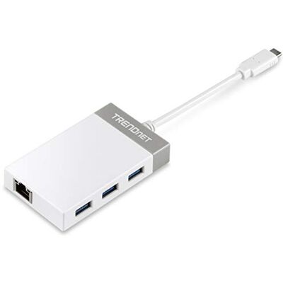 TRENDnet USB-C zu Gigabit Adapter Hub, 12.7 cm (5 Zoll) für Windows, Mac OS, MacBook und Surface Pro, TUC-ETGH3 TRENDnet USB-C zu Gigabit Adapter Hub, 12.7 cm (5 Zoll) für Windows, Mac OS, MacBook und Surface Pro, TUC-ETGH3