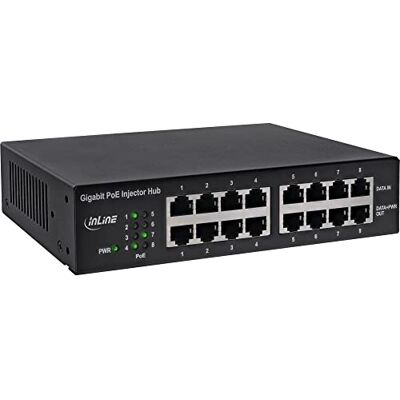 InLine 32308H PoE+ gigabitová síť vstřikovač rozbočovač 8 portů (8x PoE+), 1GBit/s, 19" (součástí obsahu inkel), kov, bez ventilátoru InLine 32308H PoE+ gigabitová síť vstřikovač rozbočovač 8 portů (8x PoE+), 1GBit/s, 19" (součástí obsahu inkel), kov, bez ventilátoru