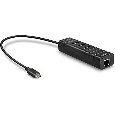LINDY 43249 USB 3. 1 typ C hub a gigabitový ethernet konvertor LINDY 43249 USB 3. 1 typ C hub a gigabitový ethernet konvertor