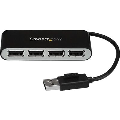 StarTech.com Mobilní 4portový USB 2. 0-Hub s integrovaným kabelem kompaktní mini USB hub StarTech.com Mobilní 4portový USB 2. 0-Hub s integrovaným kabelem kompaktní mini USB hub