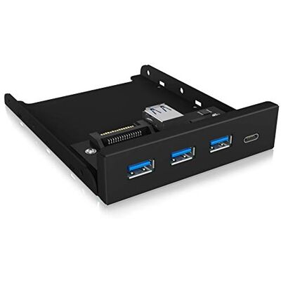 ICY BOX 60432 USB 3 přední panel, 1x USB-C, 3x USB-A, 3,5 palce interní, kov, černý ICY BOX 60432 USB 3 přední panel, 1x USB-C, 3x USB-A, 3,5 palce interní, kov, černý