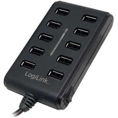 LogiLink UA0125 USB 2. 0 rozbočovač, 10 portů s vypínačem ZAP/VYP LogiLink UA0125 USB 2. 0 rozbočovač, 10 portů s vypínačem ZAP/VYP