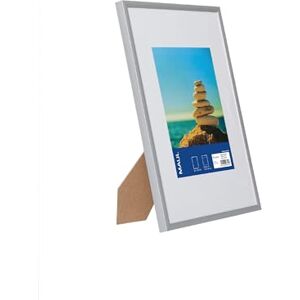 MAUL Rámeček design 21 x 30 cm z hliníku k zavěšení na šířku a na výšku ušlechtilý, úzký výměnný rám s paspartou vložkou ideální pro fotografie, koláž a obrázky stříbrný MAUL Rámeček design 21 x 30 cm z hliníku k zavěšení na šířku a na výšku ušlechtilý, úzký výměnný rám s paspartou vložkou ideální pro fotografie, koláž a obrázky stříbrný