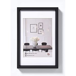 walther design Rámeček černý 30 x 40 cm s paspartou, Steel Style plastový rám ES040B walther design Rámeček černý 30 x 40 cm s paspartou, Steel Style plastový rám ES040B