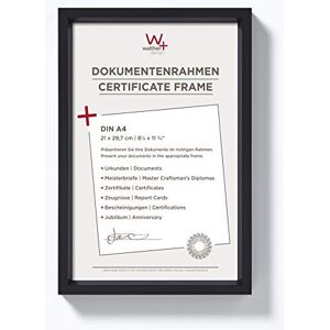 walther design Rámeček černý 21 x 29,7 cm (DIN A4) s paspartou, Steel Style plastový rám ES130B walther design Rámeček černý 21 x 29,7 cm (DIN A4) s paspartou, Steel Style plastový rám ES130B