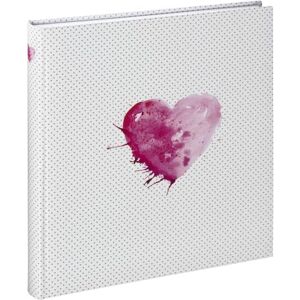 Hama Fotoalbum motiv srdce 29 x 32 cm (svatební album s 50 bílými stranami fotokniha pro 250 fotografií ve formátu 10 x 15, album k nalepení a vlastnímu vytvoření) bílá/růžová Hama Fotoalbum motiv srdce 29 x 32 cm (svatební album s 50 bílými stranami fotokniha pro 250 fotografií ve formátu 10 x 15, album k nalepení a vlastnímu vytvoření) bílá/růžová