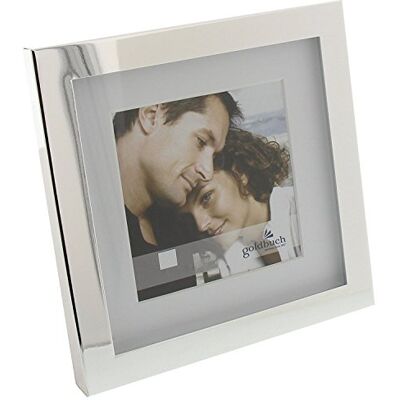 Goldbuch 960110 Fotorámeček moderní umění, fotorámeček ve formátu 10 x 10 cm, galerijní rám z kovu, portrétní rám se stojánkem a paspartou, stříbrné barvy, dekorace, kovový vázací rám na 1 fotografii Goldbuch 960110 Fotorámeček moderní umění, fotorámeček ve formátu 10 x 10 cm, galerijní rám z kovu, portrétní rám se stojánkem a paspartou, stříbrné barvy, dekorace, kovový vázací rám na 1 fotografii