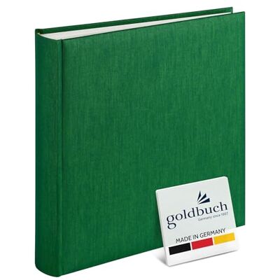 Goldbuch 31806 Fotoalbum Summertime Trend, 30 x 31 cm, fotokniha se 100 bílými stranami a oddělovacími listy z pergamenu, fotoalbum ze lnu, upomínkové album, tmavě zelená Goldbuch 31806 Fotoalbum Summertime Trend, 30 x 31 cm, fotokniha se 100 bílými stranami a oddělovacími listy z pergamenu, fotoalbum ze lnu, upomínkové album, tmavě zelená