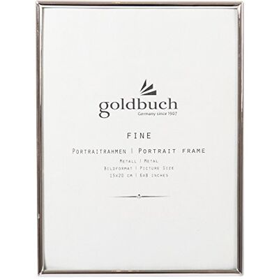 Goldbuch 96 0264 960264 portrétní rámeček Fine, obrazový rám pro fotografie a obrázky ve formátu 15 x 20 cm, fotorámeček, portrétní rámeček z kovu, foto rámeček stříbrný Goldbuch 96 0264 960264 portrétní rámeček Fine, obrazový rám pro fotografie a obrázky ve formátu 15 x 20 cm, fotorámeček, portrétní rámeček z kovu, foto rámeček stříbrný