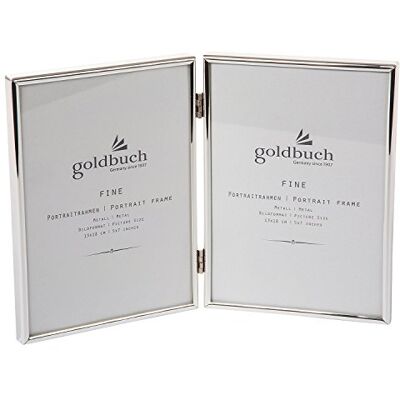 Goldbuch 960286 Galerijní rám Fine, fotorámeček na 2 obrázky ve formátu 13 x 18 cm, kovový fotorámeček 27,5 x 18,5 x 1 cm, stříbrný rámeček Goldbuch 960286 Galerijní rám Fine, fotorámeček na 2 obrázky ve formátu 13 x 18 cm, kovový fotorámeček 27,5 x 18,5 x 1 cm, stříbrný rámeček