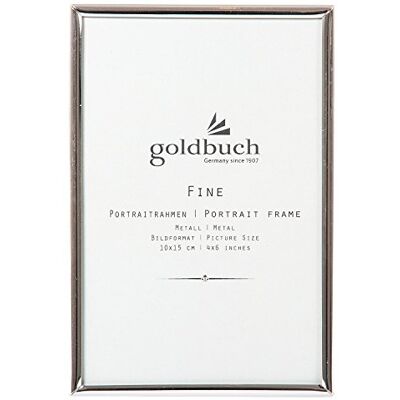 Goldbuch 960262 portrétní rámeček Fine, rámeček na fotografie a obrázky ve formátu 10 x 15 cm, fotorámeček, portrétní rámeček z kovu, foto rámeček stříbrný Goldbuch 960262 portrétní rámeček Fine, rámeček na fotografie a obrázky ve formátu 10 x 15 cm, fotorámeček, portrétní rámeček z kovu, foto rámeček stříbrný