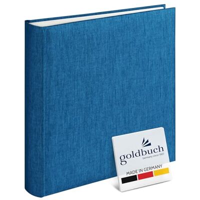 Goldbuch 31711 Fotoalbum, Termín, 30 x 31 cm, fotokniha se 100 bílými stranami a oddělovacími listy z pergamenu, fotoalbum ze lnu, upomínkové album, světle modrá Goldbuch 31711 Fotoalbum, Termín, 30 x 31 cm, fotokniha se 100 bílými stranami a oddělovacími listy z pergamenu, fotoalbum ze lnu, upomínkové album, světle modrá