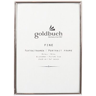 Goldbuch 960263 Portrétní rámeček Fine, rámeček na fotografie a obrázky ve formátu 13 x 18 cm, fotorámeček, portrétní rám z kovu, fotorámeček stříbrný Goldbuch 960263 Portrétní rámeček Fine, rámeček na fotografie a obrázky ve formátu 13 x 18 cm, fotorámeček, portrétní rám z kovu, fotorámeček stříbrný