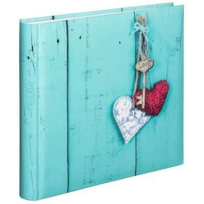 Hama Jumbo fotoalbum, svatební album k nalepení se 100 bílými stranami pro až 400 fotografií ve formátu 10 x 15, album pro vlastní tvorbu, 30 x 30 cm, XXL fotokniha s motivem srdce ve vintage stylu, Hama Jumbo fotoalbum, svatební album k nalepení se 100 bílými stranami pro až 400 fotografií ve formátu 10 x 15, album pro vlastní tvorbu, 30 x 30 cm, XXL fotokniha s motivem srdce ve vintage stylu,