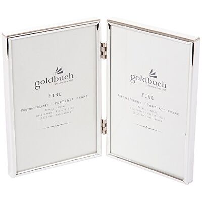 Goldbuch 96 0276 Fotorámeček Fine, obrazový rám pro 2 obrázky ve formátu 10 x 15, kovový rám se 2 závěsy, rám s nástěnným držákem a stojánkem, dvojitý rám, fotorámeček, fotografie, stříbro Goldbuch 96 0276 Fotorámeček Fine, obrazový rám pro 2 obrázky ve formátu 10 x 15, kovový rám se 2 závěsy, rám s nástěnným držákem a stojánkem, dvojitý rám, fotorámeček, fotografie, stříbro